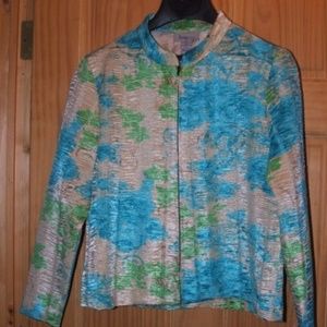 ANALOGY Band Collar Jacket Zip  Size PL Shiny